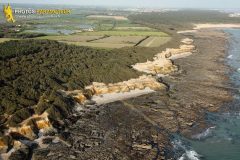 Talmont-Saint-Hilaire seen from the sky, Pointe du Payré, Vendée department, France