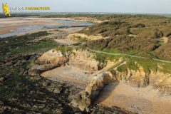 Talmont-Saint-Hilaire seen from the sky, Pointe du Payré, Vendée department, France