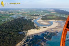 Anse du Veillon in Talmont-Saint-Hilaire seen from the sky in Vendée