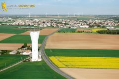 Longeville-sur-Mer seen from the sky in Vendée department