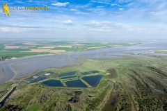 Natural reserve seen from the sky, La faute-sur-Mer, France