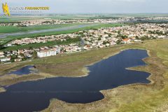 La-Faute-sur-Mer seen from the sky,  France