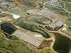 Marais salants de Guérande vue du ciel