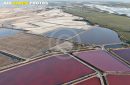 vue aérienne des Salines d'Aigues-Mortes , Camargue