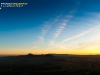 Coucher de soleil en Auvergne vue du ciel