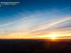 Coucher de soleil en Auvergne vue du ciel