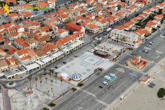 Barcarès beach seen from the sky in Languedoc-Roussillon region