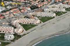 Port-Barcarès beach vacation rental seen from the sky in Languedoc-Roussillon