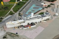 Port Barcarès boat seen from the sky in Languedoc-Roussillon