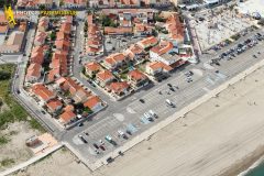 Barcarès beach seen from the sky in Occitanie