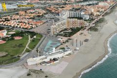 Port Barcarès boat seen from the sky