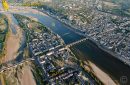 Saumur, la Loire vue du ciel, France