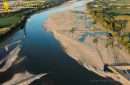 Epis de La Loire vue du ciel entre Ancenis et Varades