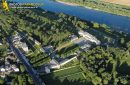 Ménars, France - 25 Juin 2011: château de Ménars vu du ciel