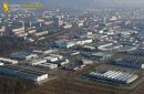 Mantes-La-Jolie seen fron the sky in Ile-de-France region