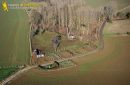 Chaussy seen from the sky in Val-d'oise department, France