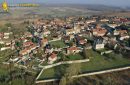 Omerville old town seen from the sky in Val-d'Oise department, France