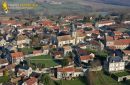 Omerville village en Vexin seen from the sky in Val-d'Oise department, France