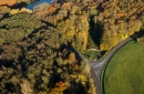 Chateau du marais vue du ciel en Automne