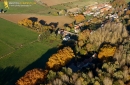 Chateau du marais vue du ciel en Automne