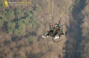 Paramoteur dans la brume Ile-de-France